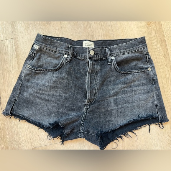 Citizens of Humanity Annabelle Jean Short 28 Washed Black - Picture 1 of 5